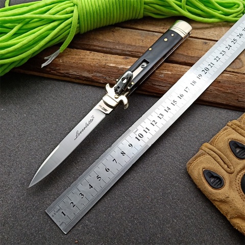 MANCROZ couteaux à lame pliante italienne, mafia classique-9 couteau de poche, outils de coupe EDC ► Photo 1/6