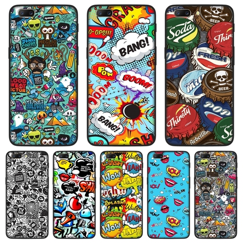 Coque de téléphone souple pour One Plus 3 3T 5 5T 6 6T 7 7 Pro Silicone Anime Graffiti bombe couverture arrière pour OnePlus 7 Pro 6 6T 5 5T 3 3T ► Photo 1/6