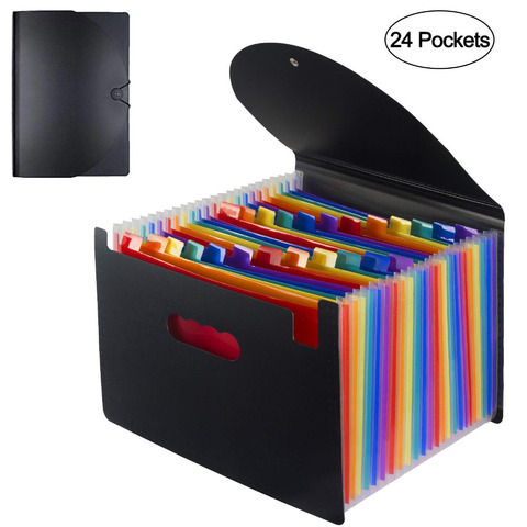 Expansion A4 pour porte-fichiers fournitures de bureau en plastique arc-en-ciel organisateur A4 lettre taille Portable porte-Documents stockage de bureau ► Photo 1/6