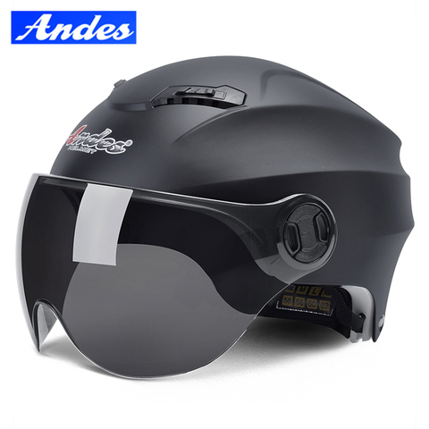 ANDES – casque de Moto électrique, visière longue et courte, pour hommes et femmes, Scooter d'été ► Photo 1/6