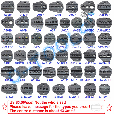 Jeu de matrices de sertissage pour outils de sertissage LS LY AN AP S pince à câble pince à fil mâchoires à sertir multiples remplaçables (3 usd/pièces) ► Photo 1/6