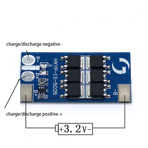 Panneau de Protection de batterie au Lithium fer Phosphate 1S 3.2V 25a, 1 cellule 3.6V, module de protection anti-surcharge et décharge excessive ► Photo 1/2