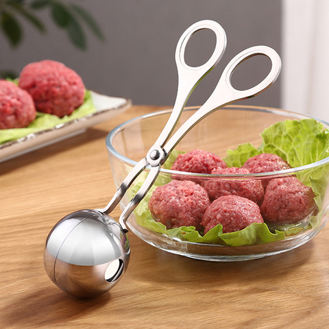 Boule de viande Scoop fabricant de boules moule en acier inoxydable viande Baller pinces antiadhésive machine à boulettes de viande Cookie Scoop cuisine outils de cuisson ► Photo 1/6