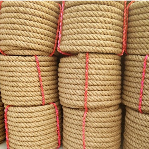 Corde de chanvre naturelle grossière, 1mm-20mm, corde liée pour l'extérieur, escalier décoratif, corde de clôture, manuel de bricolage ► Photo 1/6