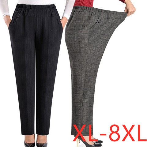 Pantalon ample pour femmes, pantalon ample, haut élastique, vêtements, 6XL, 7XL, 8XL, J400 ► Photo 1/6