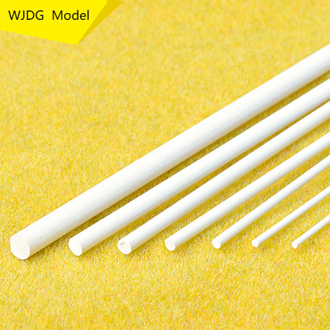 Tiges à souder en plastique blanc, 10 pièces, barre ronde en ABS solide, bricolage, Table de sable, construction de maquettes/Direct 1mm-10mm, longueur 25 cm ► Photo 1/5