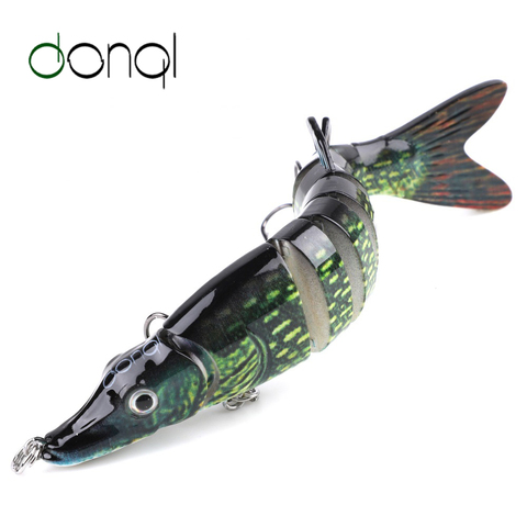 DONQL-leurre rigide Wobbler coulant avec sections articulées, appât artificiel de type poisson nageur idéal pour la pêche à la turlutte, 17g ► Photo 1/6