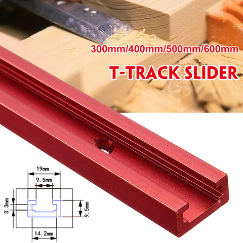 300-600mm alliage d'aluminium t-pistes modèle T fente et outil de travail du bois d'arrêt de voie d'onglet Standard pour Table de routeur d'établi ► Photo 1/6