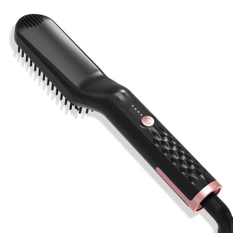 PTC-brosse lissante chauffante pour les cheveux et la barbe, soin personnel de coiffure pour homme, peigne à barbe antistatique moelleux et lisse ► Photo 1/6