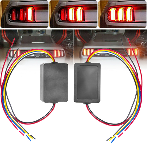 Modules séquentiels dynamiques en 3 étapes 12V, 2 pièces, pour voitures, clignotant, feu arrière universel ► Photo 1/6