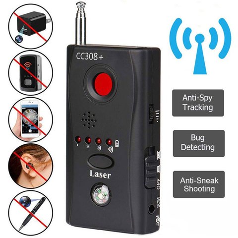 Multi-fonction Anti-espion détecteur caméra GSM Audio Bug Finder GPS Signal lentille Tracker détecter sans fil caméra lentille dispositif trouveur ► Photo 1/6