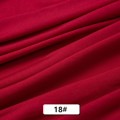 Tissu en Lycra doux extensible à 4 voies, tissu en Fiber de lait Spandex solide pour robe, chemise, décor noir blanc rouge rose bleu au mètre ► Photo 1/6