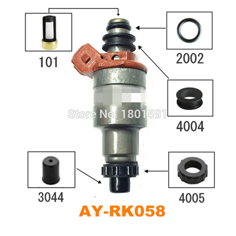 Livraison gratuite 4 ensembles injecteur de Carburant de réparation kit pour Mazda 323 1994 assortie Mazda-Kia 1.6/1.8 195500-2040 sevince kit (AY-RK058) ► Photo 1/2