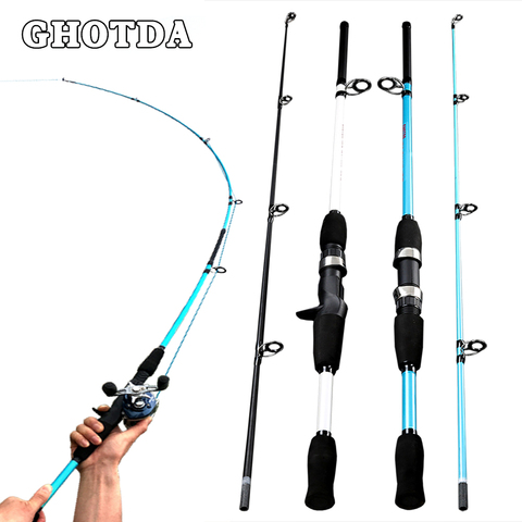 GHOTDA Baitcasting tige 1.5M 1.8M M puissance leurre tige coulée filature Wt 3g-21g Ultra léger bateau leurre canne à pêche ► Photo 1/6