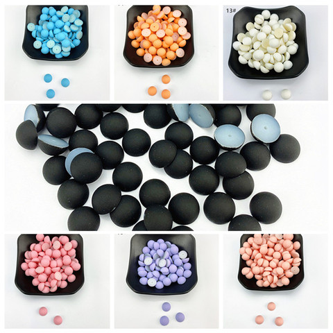 Perles artisanales mates en plastique ABS, demi-rond à dos plat de 8mm pour bricolage de bijoux, accessoires de vêtements pour cheveux, Scrapbook, 200 pièces, ZZ080 ► Photo 1/5