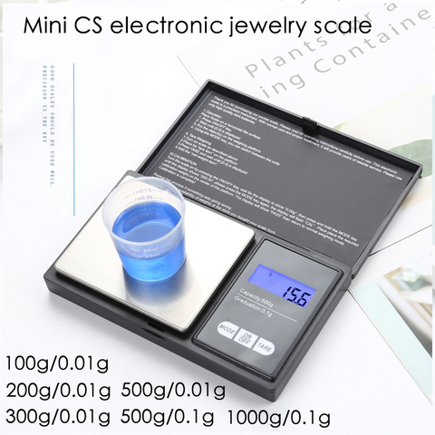100/200/300/500/1000g 0.01/0.1g balance numérique affichage LCD précis balance de poche gramme poids pour bijoux de médicaments de cuisine ► Photo 1/6