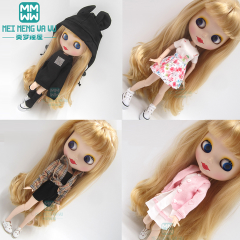 1 pièces Blyth Poupée Vêtements mode Sweats, chapeaux décontractés, chaussettes, chaussures de sport pour Blyth D'azone OB23 OB24 1/6 poupée accessoires ► Photo 1/6