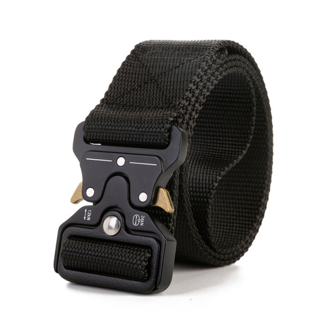 Ceinture militaire en Nylon avec boucle métallique, ceinture tactique ajustable à la taille, pour entraînement robuste, accessoires de chasse ► Photo 1/6