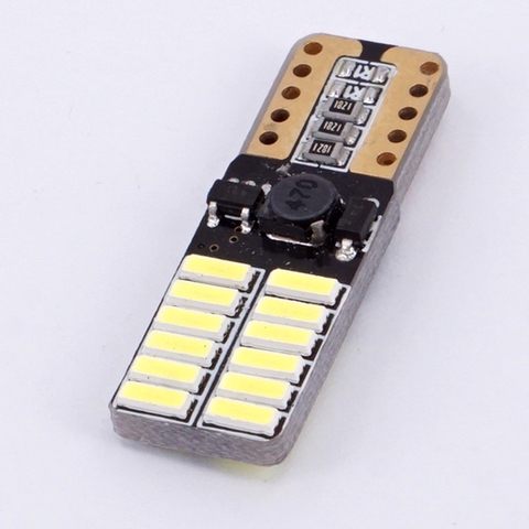 Lampes automobiles T10 200 W5W LED 24-SMD 3W 4014 K, 6000 pièces, Diodes électroluminescentes Canbus, ampoule indépendante, Excelente produto 12v ► Photo 1/6