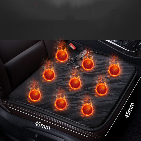 5V USB voiture chauffage coussin universel maison bureau chaise coussin chauffé siège de voiture coussin hiver plus chaud anti-dérapant chaise coussin coussin ► Photo 1/1