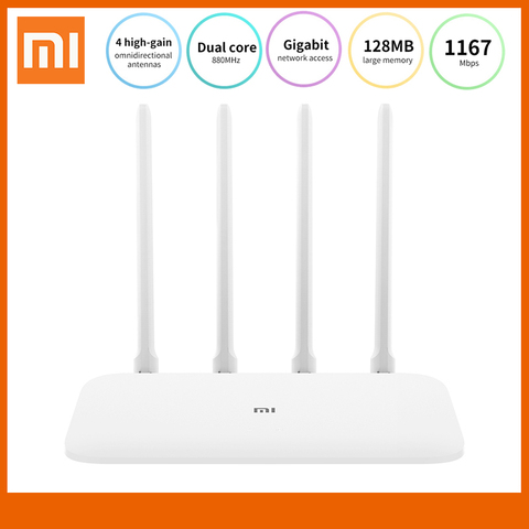 Xiaomi – routeur/répéteur wi-fi 4A Gigabit, 2.4/5GHz, 1167 mb/s, 128 mo DDR3, Version Standard, pour l'extension du réseau à Gain élevé ► Photo 1/6