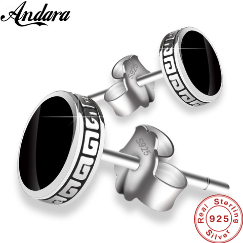 Personnalisé 925 argent boucles d'oreilles hommes unique boucles d'oreilles rue Punk Hip-Hop bijoux ► Photo 1/6