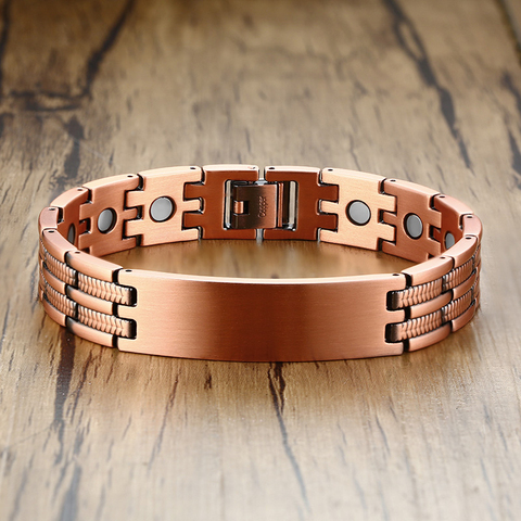 Bracelet thérapeutique en cuivre pour hommes, 8.3 pouces, outil ajustable sans arthrite ► Photo 1/6