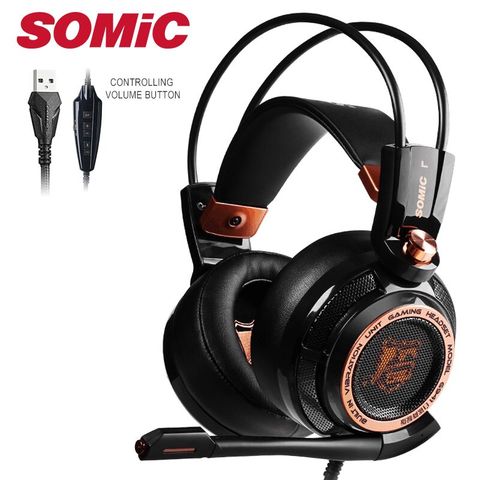 Somic – casque de jeu G941 avec suppression Active du bruit, 7.1 son Surround virtuel, USB, avec micro et vibration, pour ordinateur portable ► Photo 1/6