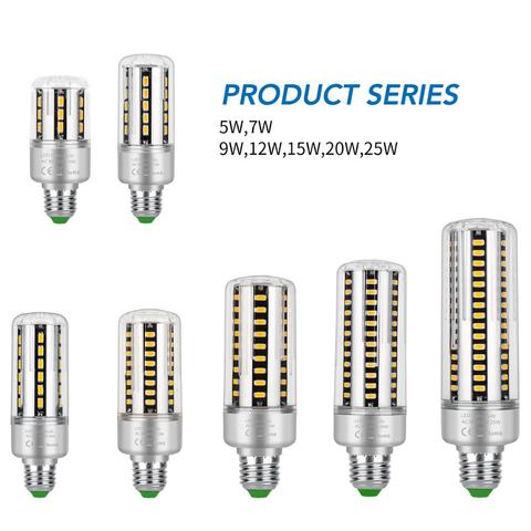 E27 Led ampoule 25W maïs lumières E14 LED Lampada AC 85-265V éclairage intérieur à LED LED 220V lampe ampoule SMD 5736 Downlight lumière Super lumineuse ► Photo 1/6