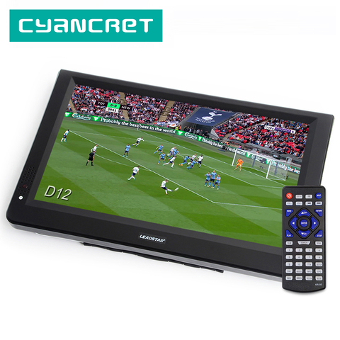 LEADSTAR D12 pouces HD Portable TV DVB-T2 ATSC ISDB-T tdt numérique et analogique mini petite voiture télévision prise en charge USB carte SD MP4 AC3 ► Photo 1/6