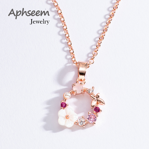 Collier créatif papillon pour femmes, pendentif avec fleurs en Zircon, cristal perle, guirlande, accessoires de bijouterie, à la mode ► Photo 1/6