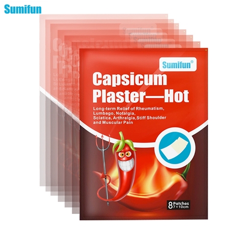 Sumifun – plâtre Capsicum à base de plantes médicinales chinoises, anti-douleur au piment chaud, pour l'arthrite, soin naturel du dos et du genou, K02101 ► Photo 1/6