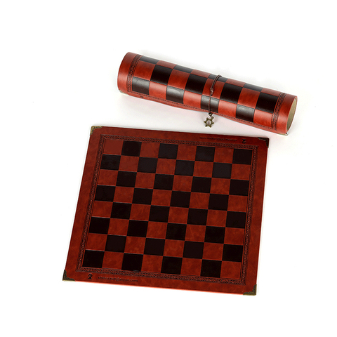 Jeu d'échecs en cuir, Design gaufré de 3 couleurs, International, dames, général universel, cadeau d'anniversaire ► Photo 1/6