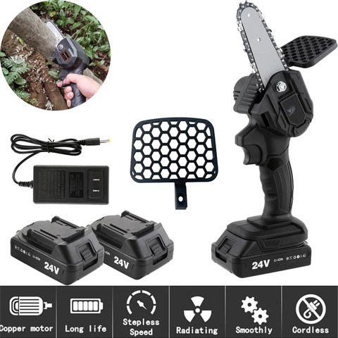 Mini scie électrique Portable, Rechargeable, avec batterie au Lithium, pour le travail du bois, le jardinage, prise US/EU ► Photo 1/6
