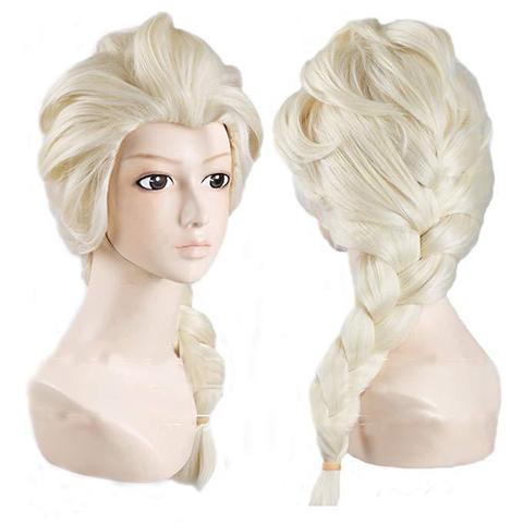 Perruque Cosplay Blonde reine des neiges Elsa, pour Halloween, carnaval, fête mascarade ► Photo 1/3