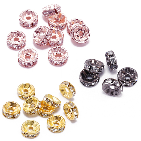 Perles de cristal en vrac pour fabrication de bijoux, 50 pièces, 4 6 8 10 12mm, accessoires de bricolage ► Photo 1/6