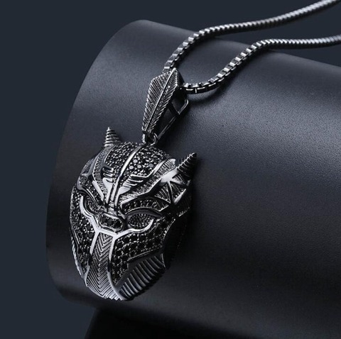 Collier avec pendentif masque panthère, pendentif pour fête, style Glamour, Hip Hop, bijoux à offrir ► Photo 1/5