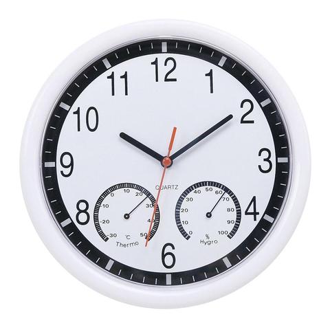 Thermomètre et hygromètre de 10 pouces, horloge murale moderne et silencieuse pour la cuisine et la maison, offre spéciale ► Photo 1/6