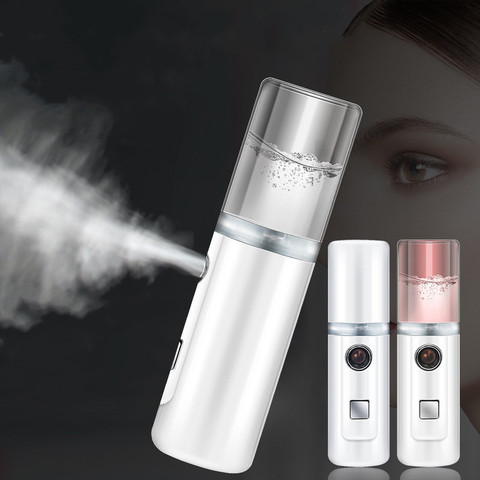 Portable 30ml USB humidificateur d'air Mini rechargeable poche eau ultrasonique Nano essentiel lait huile diffuseur visage vaporisateur ► Photo 1/6