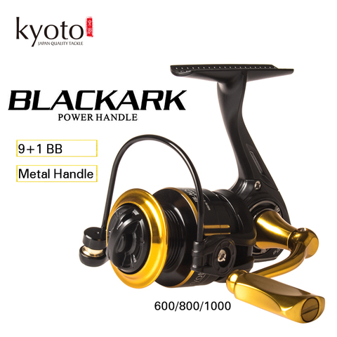 KYOTO-moulinet Spinning BLACKARK, avec poignée en métal, 600/800/1000, 9 + 1BB, Ratio d'engrenage de 4kg Max, Ratio d'engrenage de 5.2:1, nouveauté ► Photo 1/6