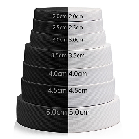 Largeur 15mm-60mm blanc noir large bande élastique plat Spandex ceinture garniture couture ruban vêtements Flex matériel de couture pour jupe courte ► Photo 1/6