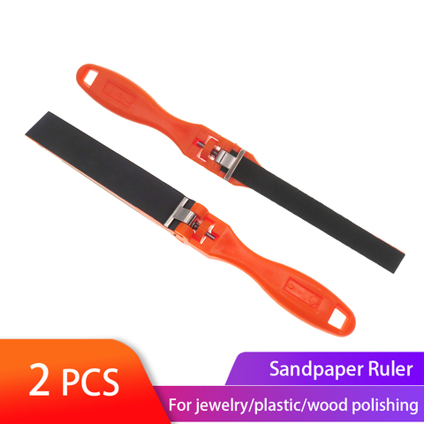 Papier de verre règle bijoux en plastique bois outils de polissage multi-fonctionnel abrasif meulage accessoire de polissage ► Photo 1/6