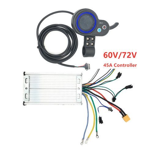 ZB-contrôleur 60V 72V 45a pour scooter à double moteur 3200w, 5600w, 6000w, 7000W, affichage de l'accélérateur, carte principale PCB ► Photo 1/6