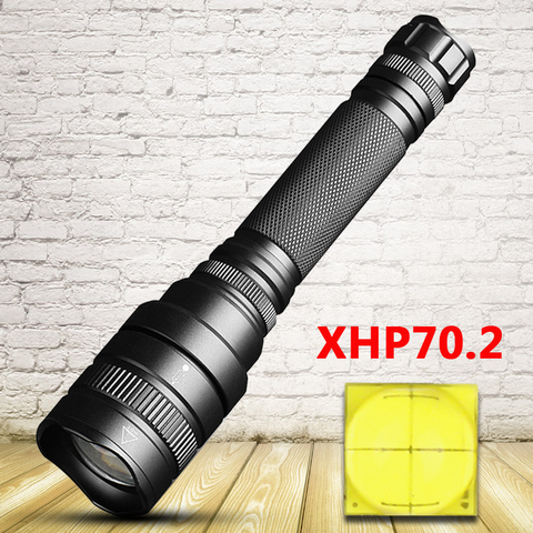 XHP120 lampe de poche Led chasse tactique 2*18650 batterie étanche torche Zoomable haute qualité XHP90 XHP70 XHP50 lanterne ► Photo 1/6