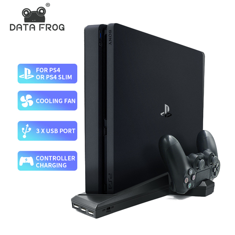 Ventilateur de refroidissement Joystick Charge pour PS4 PS4 mince Pro jeu support Vertical avec double contrôleur chargeur Station pour Sony Playstation 4 ► Photo 1/6