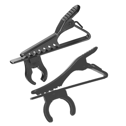 Noir Crocodile En Métal clip de fixation pour 6 et 8.5mm Cravate cravate Micro ► Photo 1/6