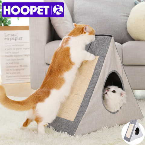 HOOPET-jouet maison pour chats | Lit de jeu amusant pour animal de compagnie, planche à gratter pour chiot doux, fournitures ► Photo 1/6