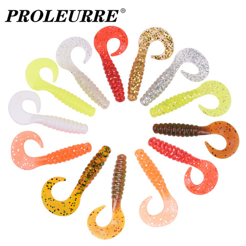 10 pièces Jig Wobblers vers souple Silicone leurres 4.8cm 1.2g odeur de poisson appâts artificiels nageurs pour bar carpe pêche matériel de pêche ► Photo 1/6