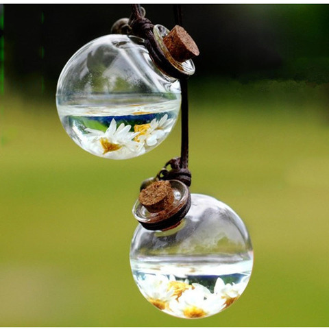 Pendentif de parfum pour voiture, bouteille vide en verre pour diffuseur d'huiles essentielles, désodorisant, décoration automobile ► Photo 1/6