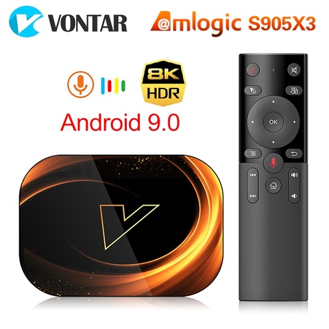 2022 VONTAR X3 8K Amlogic S905X3 4GB RAM 64GB TV Box Android 9.0 décodeur double Wifi 4K Youtube Smart TV Box 4G 32G ► Photo 1/6